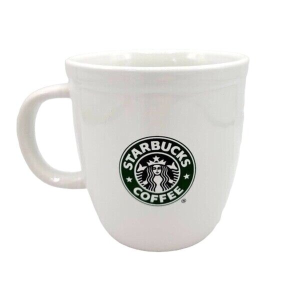 Starbucks XL Classic Coffee Mug White Green Siren Mermaid 2007 16oz 473ml Logo - Picture 1 of 11